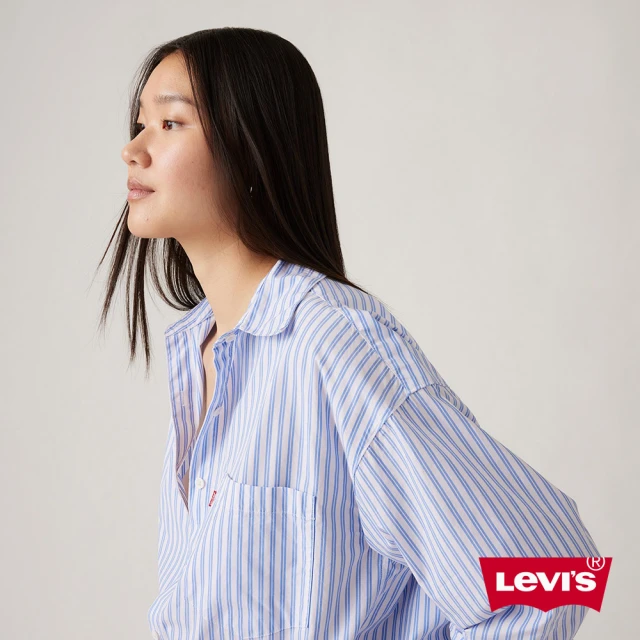 LEVISLEVIS 女款 單口袋簡約條紋襯衫 人氣新品 A9179-0001