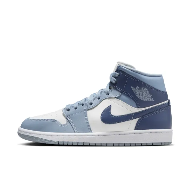 NIKE 耐吉】休閒鞋女鞋運動鞋AJ 喬丹WMNS AIR JORDAN 1 MID 藍BQ6472