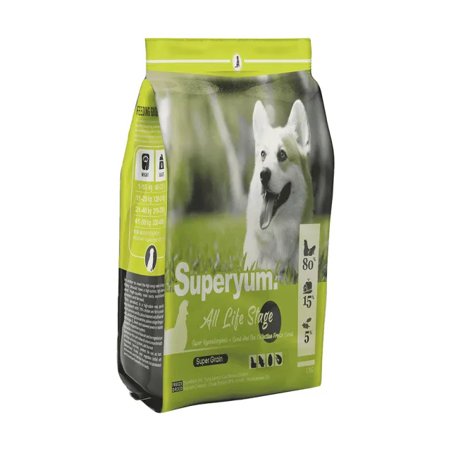 【Superyum極致美味】全齡犬凍乾糧-4.9kg X 1包(全齡犬/凍乾糧/低敏低卡配方)