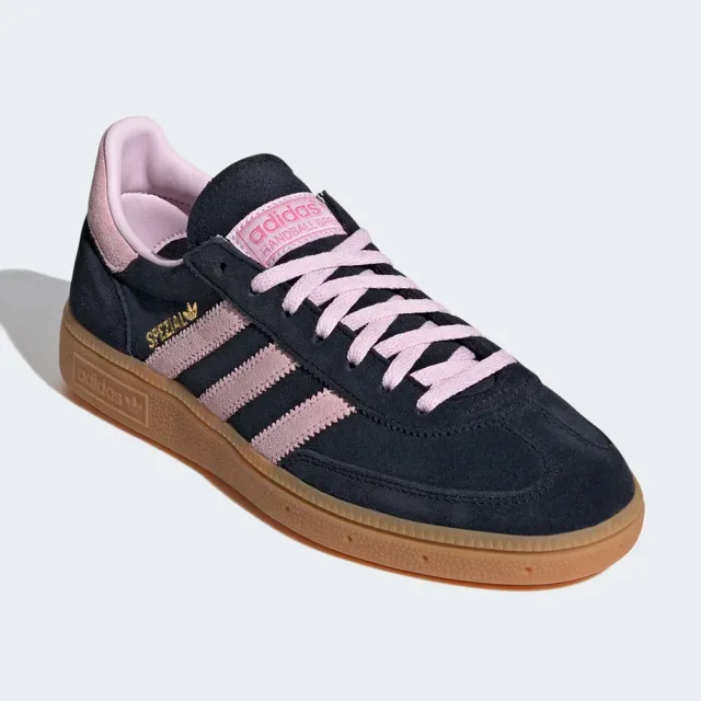 adidas 愛迪達】Handball Spezial W 女鞋黑粉色麂皮生膠底復古德訓鞋愛