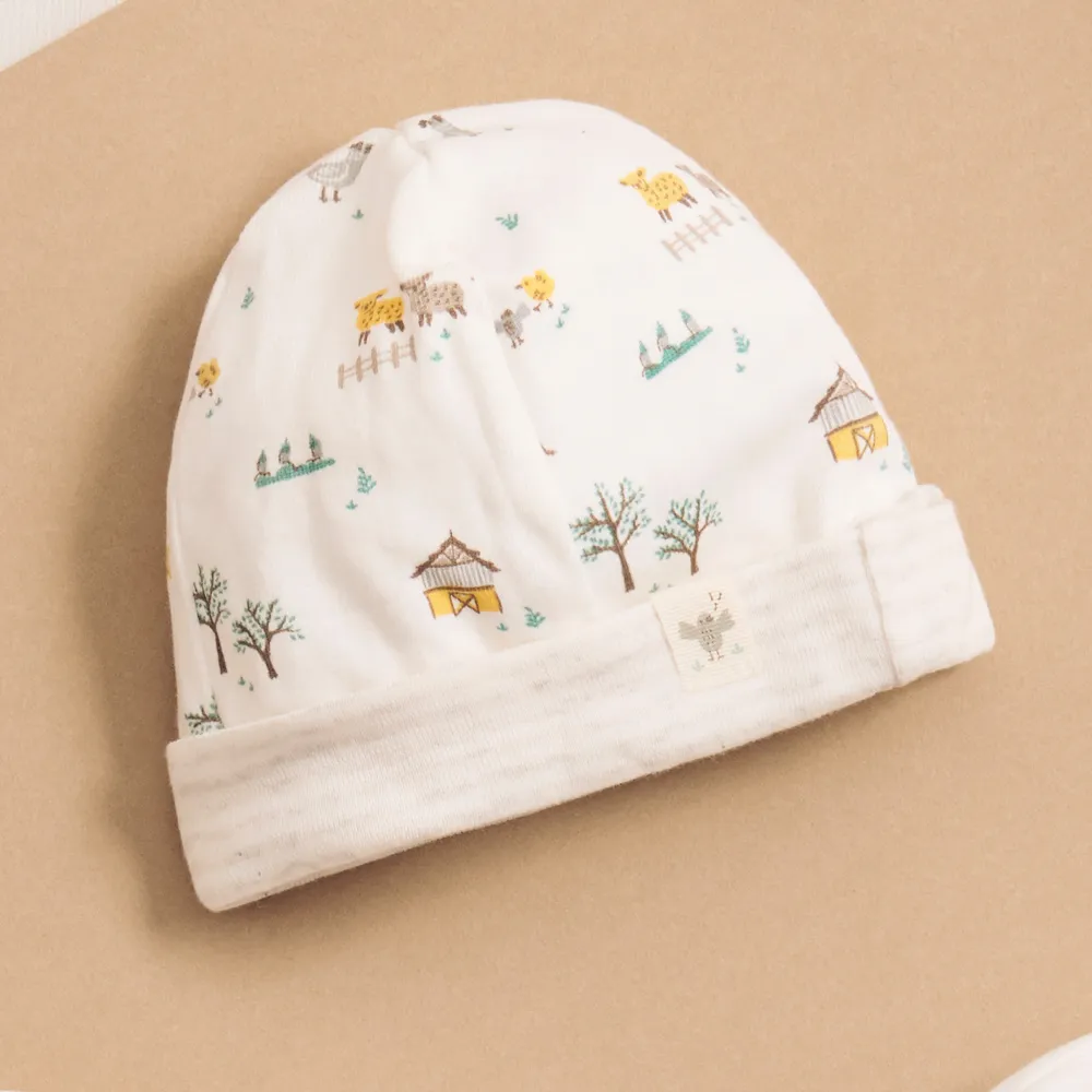 【Purebaby】有機棉嬰兒帽(新生兒帽子 0~4月)