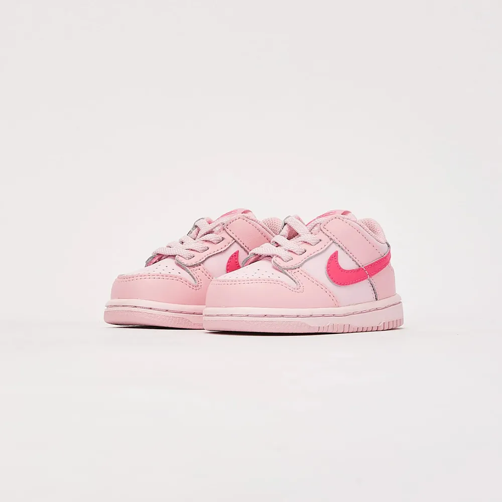 【NIKE 耐吉】休閒鞋 Dunk Low TD 頑皮豹 親子穿搭 潮流 經典 幼童鞋 低筒 粉紅色 紅色(DH9761-600)