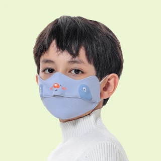 【NicoFun 愛定做】兒童防風保暖 萌趣浣熊卡通 布口罩 立體3D 透氣 護眼角 防護口罩(可水洗 可調式耳扣)