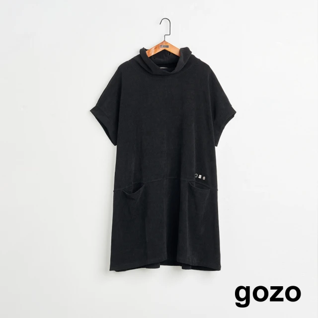 gozogozo MOMO獨家款★限量開賣 高領雙口袋外搭長洋裝(兩色)