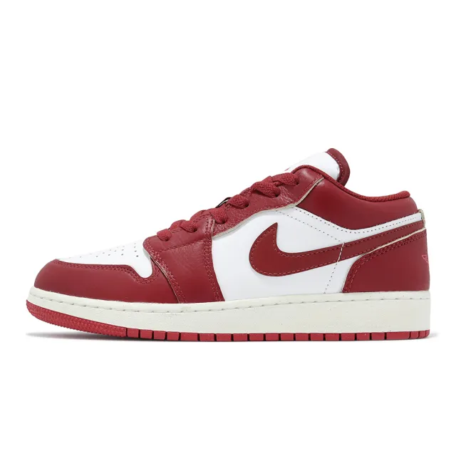 NIKE 耐吉】休閒鞋Air Jordan 1 Low GS 大童女鞋紅白AJ1 低筒一代