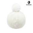 【BLACK YAK】女 針織毛球棒球帽[粉紅/象牙白]CB2WAG01(秋冬 棒球帽 毛帽 保暖帽 女帽)