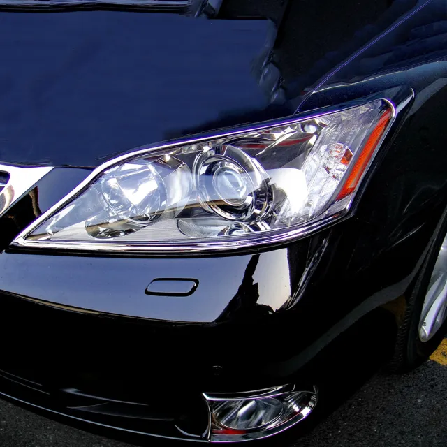 【IDFR】Lexus ES ES350 2009~2012 鍍鉻銀 車燈框 前燈框 飾貼(Lexus ES350 車身鍍鉻改裝)