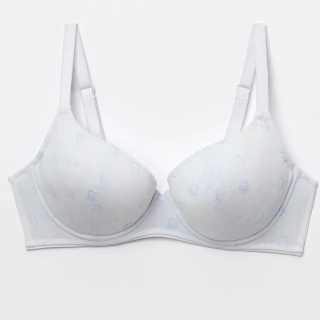 【BeenTeen 嬪婷】學生系列-Q萌牛奶 A-C罩杯第三階段軟鋼圈內衣 BB2347D3(快樂藍)