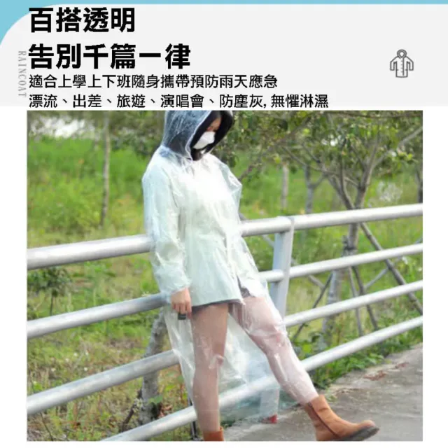 50入 便捷式卡片雨衣(一次性輕便型雨衣 旅遊必備 拋棄式)