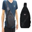 【OverLand】胸前包超小容量主袋+外袋共三層USB防水尼龍布+皮水瓶內袋