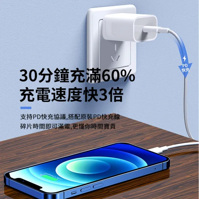 【ANTIAN】iPhone17/16/15/14 20W PD快充充電器 iphone 蘋果豆腐頭(USB-C/Type-C充電頭)