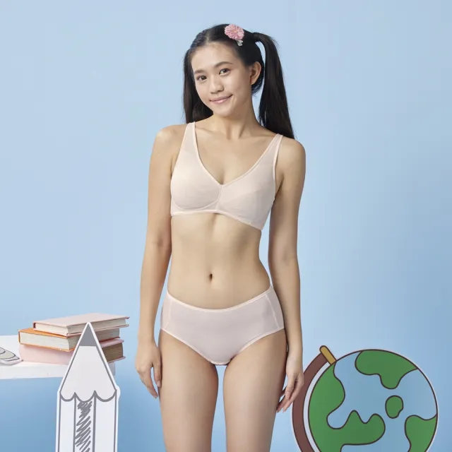【BeenTeen 嬪婷】學生系列-Q萌牛奶 A-C罩杯第三階段適體內衣 BB1647P8(俏皮粉)