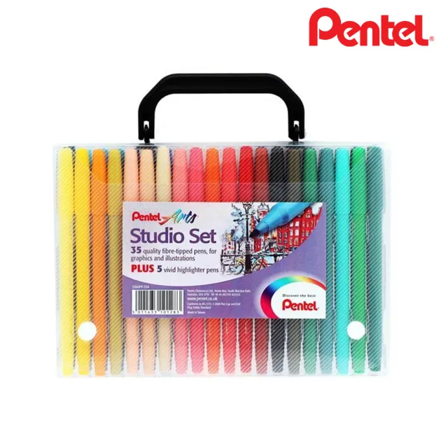 【Pentel 飛龍】S360 彩色筆 35色 + 5色螢光筆