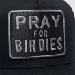 【G/FORE】PRAY FOR BIRDIES INTERLOCK KNIT TRUCKER HAT高爾夫棒球帽(G4AF23H124-ONYX-OS)