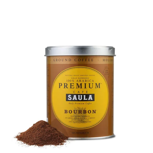 即期品【SAULA】頂級優選咖啡粉250g+波旁粉250g(100%阿拉比卡 西班牙國寶級 米其林御用 送禮首選)