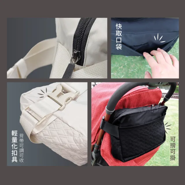 【inParents】Trek Evo 捷旅省力擴充套組 3入(腰撐+護腿帶一對+斜背腰包收納袋-不含揹帶)