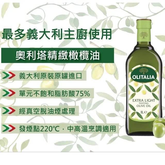 【Olitalia 奧利塔】精緻橄欖油禮盒組(1000mlx2 瓶)