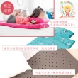 【奶油獅】森林野餐-台灣製造-可黏式收納安親午睡記憶睡墊含枕幼幼床(藍)