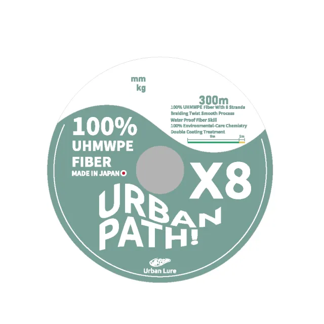 【RONIN 獵漁人】日本製 URBAN PATH X8 300M 0.6-1.0號 雙塗層PE線(100%日本原料採用 路亞 溪流 岸拋 母線)