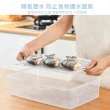 【FANCY LIFE】日式瀝水保鮮盒-小款(保鮮盒 收納盒 食物保鮮盒 冰箱收納盒 魚盒 蔬果保鮮盒 冷藏盒)