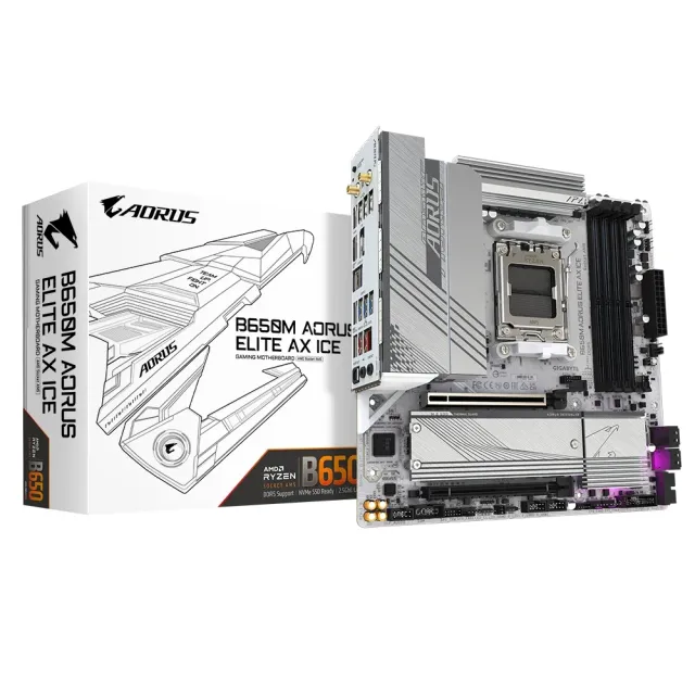 【GIGABYTE 技嘉】B650M AORUS ELITE AX ICE 主機板