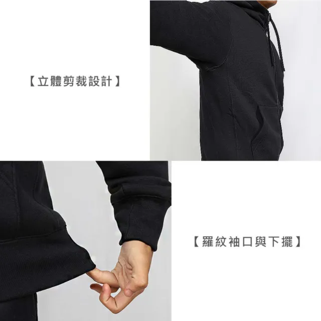 【NIKE 耐吉】男內刷毛連帽外套-休閒 連帽外套 保暖 上衣 黑白(BV2646-010)