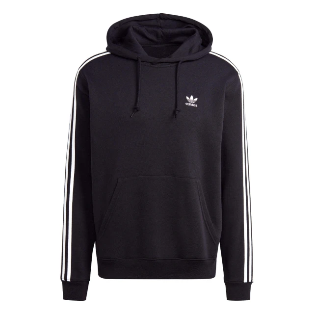 adidas 愛迪達 3-Stripes Hoody 男 連帽上衣 帽T 運動 休閒 經典 三葉草 保暖 黑白(IM2088)