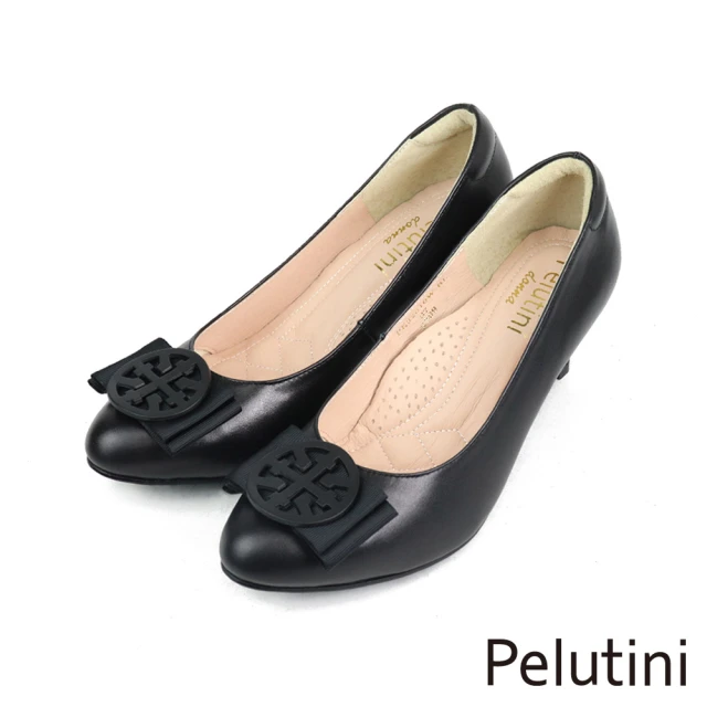 Pelutini 尖頭菱格紋編織造型低跟鞋 湖水綠(8758