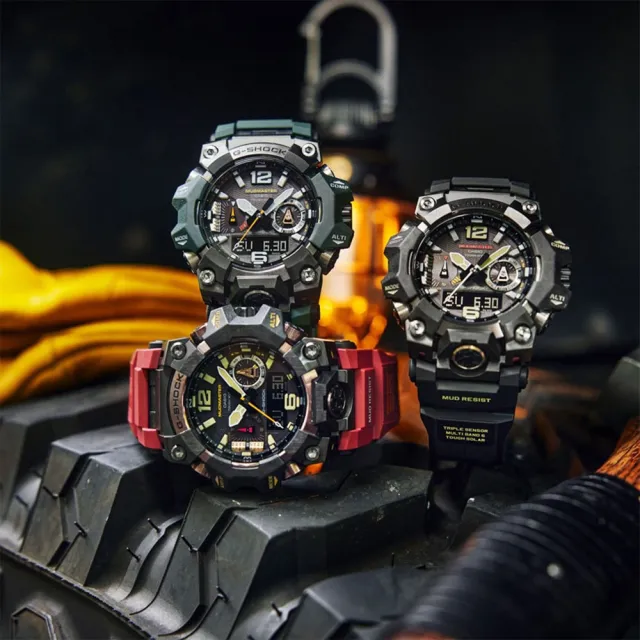 【CASIO 卡西歐】G-SHOCK MUDMASTER太陽能藍牙連線泥人錶 禮物 開學(GWG-B1000-3A/速)