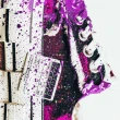 【xVESSEL】吳建豪品牌 男女鞋 解構帆布鞋 潑墨 聯名鞋款 PHANTACi 紫色 破壞流鬚