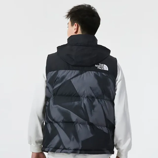 【The North Face】北臉 背心 男款 羽絨背心 運動 防潑水 M 1996 RETRO NUPTSE VEST 黑灰 NF0A3JQQSIF