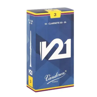 【Vandoren】CL-V21 法國 Vandoren V21 豎笛竹片 黑管竹  10片裝(Bb Clarinet Reeds)