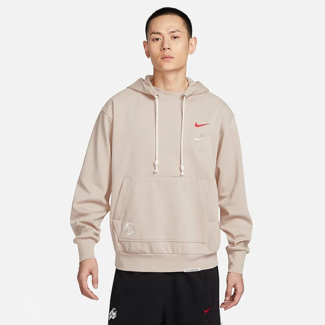 NIKE 耐吉 上衣 男款 長袖上衣 運動 大學T CNY 龍年 刷毛 奶茶色FZ9041-126