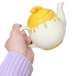 【小禮堂】Disney 迪士尼 小熊維尼陶瓷茶壺 - 白黃蜂蜜款(平輸品)
