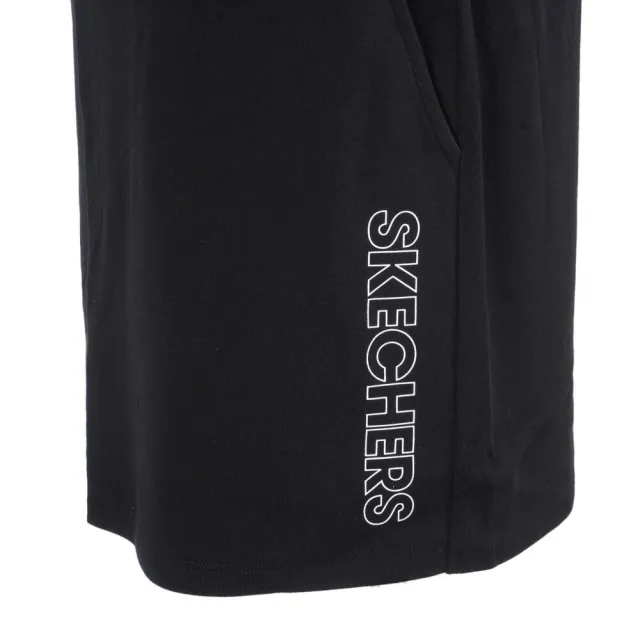 【SKECHERS】女 短褲 運動 休閒 舒適 棉質 復古 輕薄 黑(L221W019-0018)