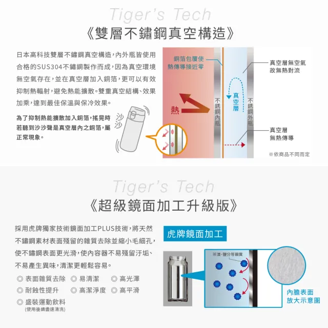 【TIGER虎牌】夢重力買1送1_旋蓋不鏽鋼保溫瓶 500ml(MMZ-K050)