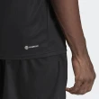 【adidas 愛迪達】TR-ES Base 3s T 男 短袖 上衣 T恤 亞洲版 運動 訓練 吸濕 排汗 黑(IB8150)