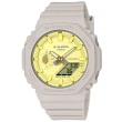 【CASIO 卡西歐】G-SHOCK WOMEN 大地色調 植物設計 八角雙顯腕錶 母親節 禮物(GMA-S2100NC-4A)