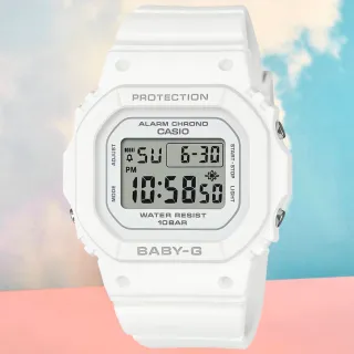 【CASIO 卡西歐】BABY-G 簡約纖薄方形電子腕錶 禮物推薦 畢業禮物(BGD-565U-7)