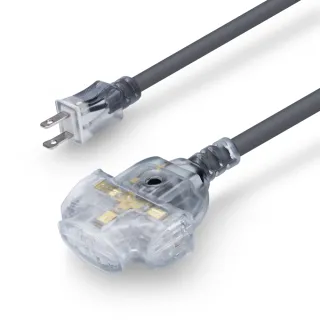 【PowerSync 群加】2P 1擴3插工業用動力延長線/灰色/15M(TU23V815)