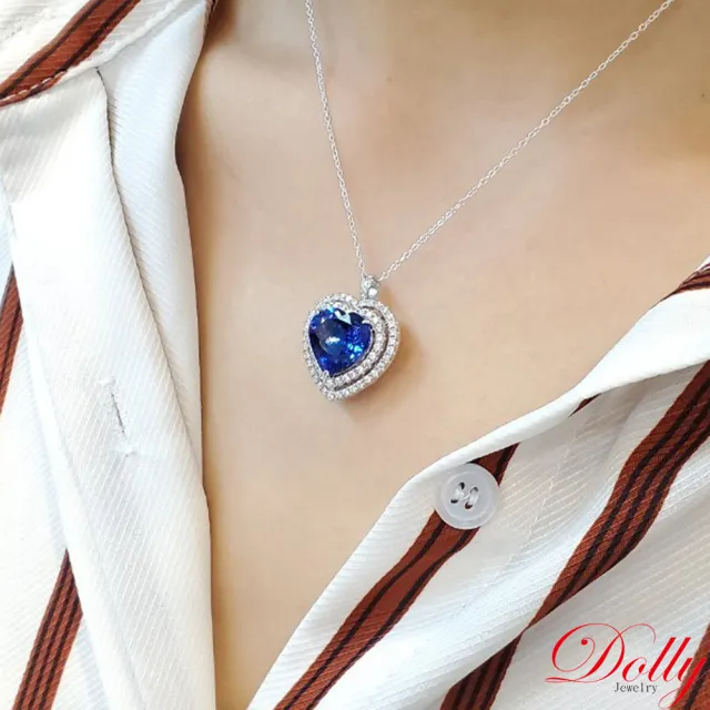 【DOLLY】7克拉 18K金天然丹泉石鑽石項鍊