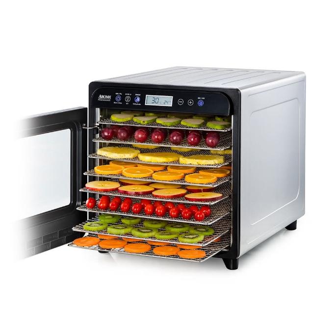 AROMA AFD-958SDU 是家用觸控式多層收納架，採用6-9層設計，重量2kg以上穩固耐用。配備304不鏽鋼層架*8、PP細格網*1及PP承接盤*1，適合廚房或居家整理。非人為因素故障享1年保固，輕鬆擴充空間，提升生活便利。