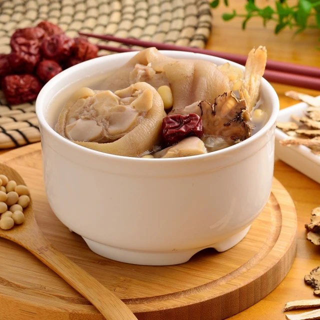 煲好湯即時機能湯品 黑豆燉排冷凍料理包4入禮盒組(養生煲湯)
