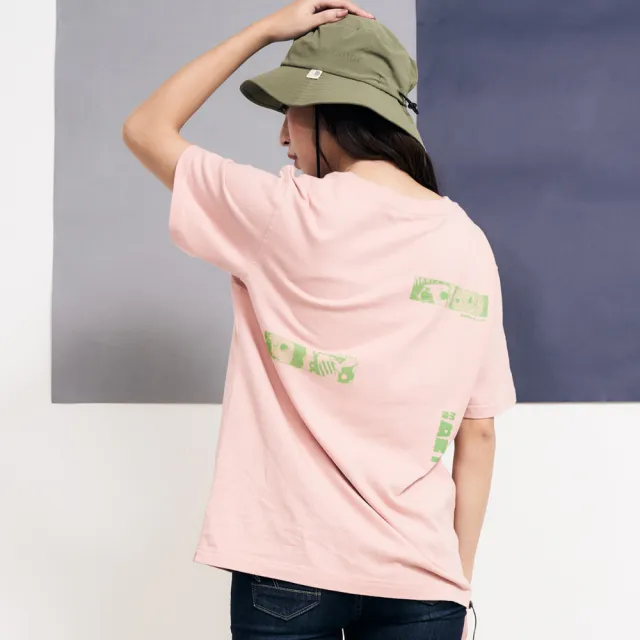 【5th STREET】中性 短袖 短t 上衣 t恤 TEE 防疫 動漫 棉質 粉紅(5A7002)