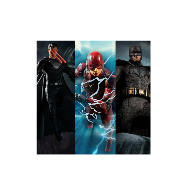 【MEZCO One:12】查克史奈德之正義聯盟 超人 蝙蝠俠 閃電俠 豪華3人組(代理)