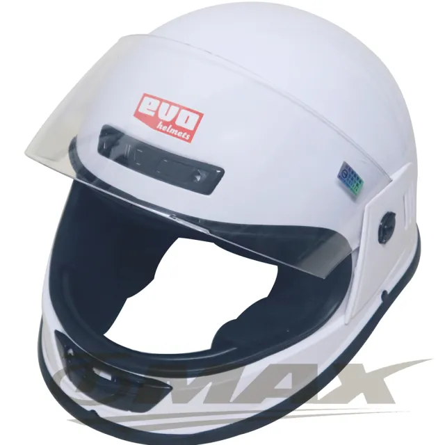 【EVO】全罩式安全帽-白色+(6入不織布內襯套-速)