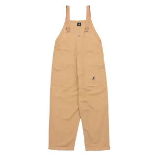 【KANGOL】KANGOL 男女 寬版吊帶褲 中卡其(6255157032)