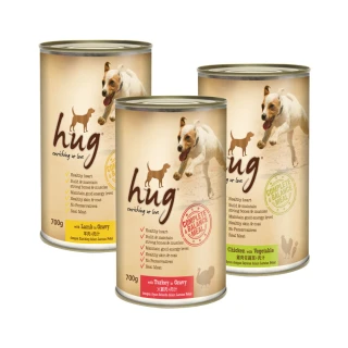 【Hug 哈格】主食狗罐頭 - 純肉底 700g*12罐 主食 全齡犬  增亮毛髮 健康膚質 狗罐頭 犬罐(C001A201-1)