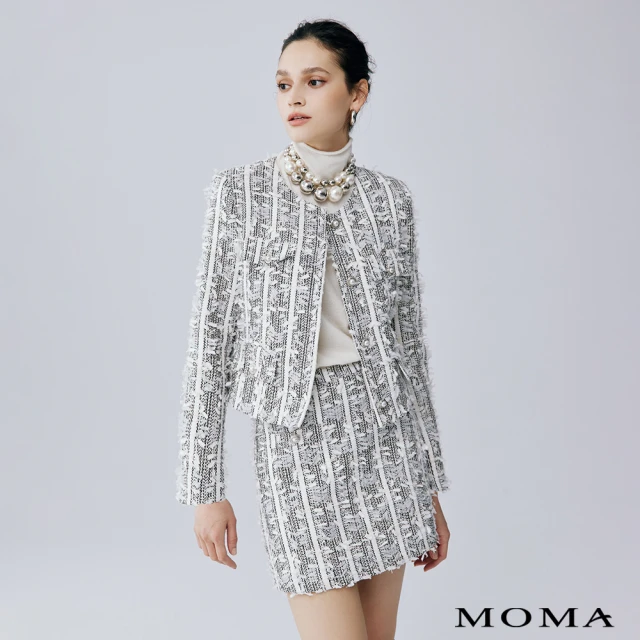 MOMA 側肩挖空設計坑條上衣(黑色)好評推薦