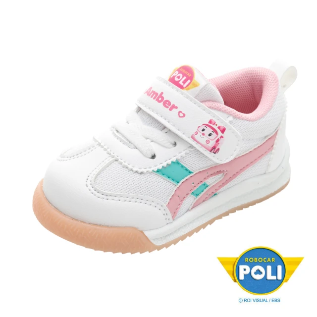 POLI 波力POLI 波力 正版童鞋 波力 輕量運動鞋/透氣 排汗 舒適 白粉(POKB34223)